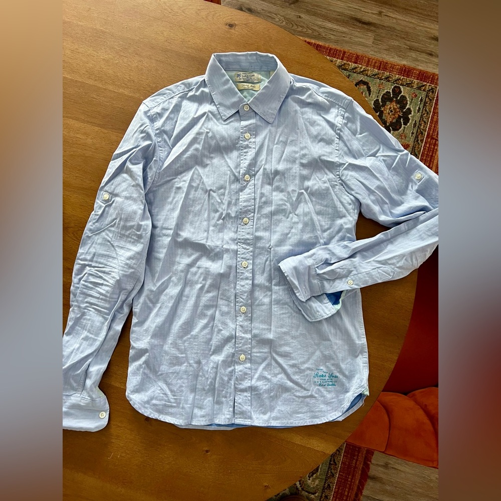 Scotch & Soda Light Blue Casual Button Down Shirt